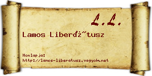 Lamos Liberátusz névjegykártya